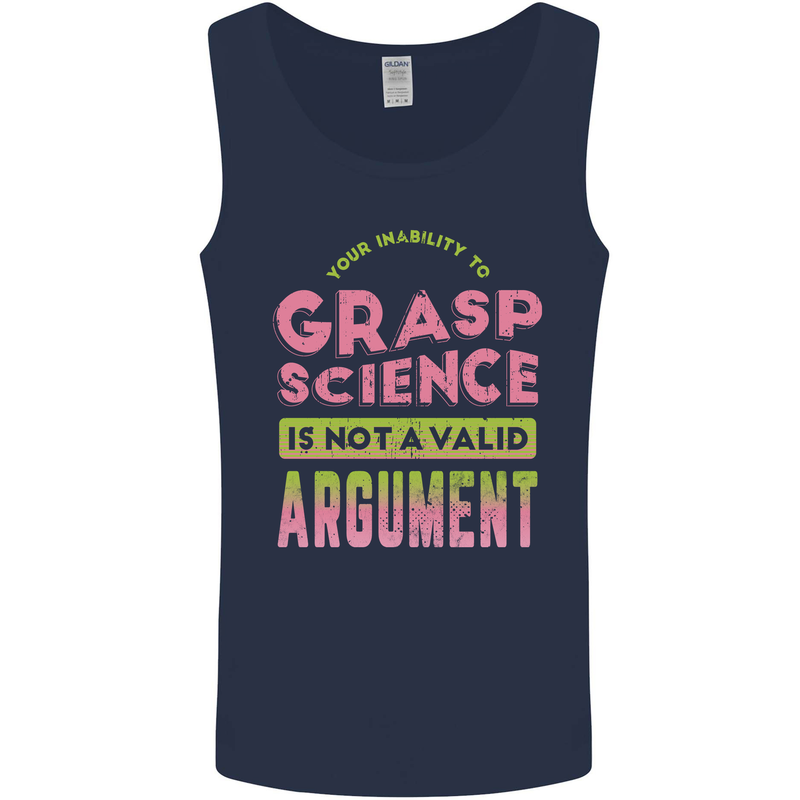 Grasp Science Funny Geek Nerd Physics Maths Mens Vest Tank Top Navy Blue
