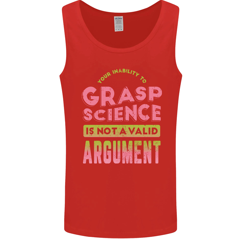 Grasp Science Funny Geek Nerd Physics Maths Mens Vest Tank Top Red