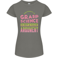 Grasp Science Funny Geek Nerd Physics Maths Womens Petite Cut T-Shirt Charcoal