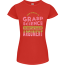 Grasp Science Funny Geek Nerd Physics Maths Womens Petite Cut T-Shirt Red