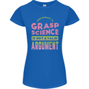 Grasp Science Funny Geek Nerd Physics Maths Womens Petite Cut T-Shirt Royal Blue