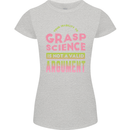 Grasp Science Funny Geek Nerd Physics Maths Womens Petite Cut T-Shirt Sports Grey