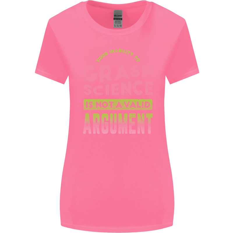 Grasp Science Funny Geek Nerd Physics Maths Womens Wider Cut T-Shirt Azalea