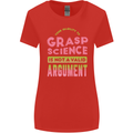 Grasp Science Funny Geek Nerd Physics Maths Womens Wider Cut T-Shirt Red