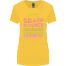 Grasp Science Funny Geek Nerd Physics Maths Womens Wider Cut T-Shirt Yellow
