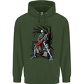 Graveyard Rock Guitar Skull Heavy Metal Childrens Kids Hoodie Forest Green