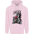 Graveyard Rock Guitar Skull Heavy Metal Childrens Kids Hoodie Light Pink