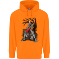 Graveyard Rock Guitar Skull Heavy Metal Childrens Kids Hoodie Orange