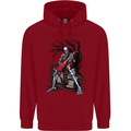 Graveyard Rock Guitar Skull Heavy Metal Childrens Kids Hoodie Red