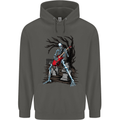 Graveyard Rock Guitar Skull Heavy Metal Childrens Kids Hoodie Storm Grey