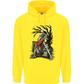 Graveyard Rock Guitar Skull Heavy Metal Childrens Kids Hoodie Yellow