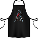 Graveyard Rock Guitar Skull Heavy Metal Cotton Apron 100% Organic Black