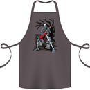 Graveyard Rock Guitar Skull Heavy Metal Cotton Apron 100% Organic Dark Grey