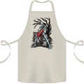 Graveyard Rock Guitar Skull Heavy Metal Cotton Apron 100% Organic Natural