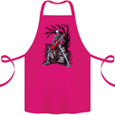 Graveyard Rock Guitar Skull Heavy Metal Cotton Apron 100% Organic Pink