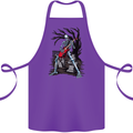 Graveyard Rock Guitar Skull Heavy Metal Cotton Apron 100% Organic Purple