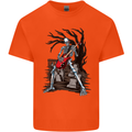 Graveyard Rock Guitar Skull Heavy Metal Kids T-Shirt Childrens Orange
