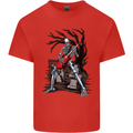 Graveyard Rock Guitar Skull Heavy Metal Kids T-Shirt Childrens Red