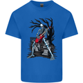 Graveyard Rock Guitar Skull Heavy Metal Kids T-Shirt Childrens Royal Blue