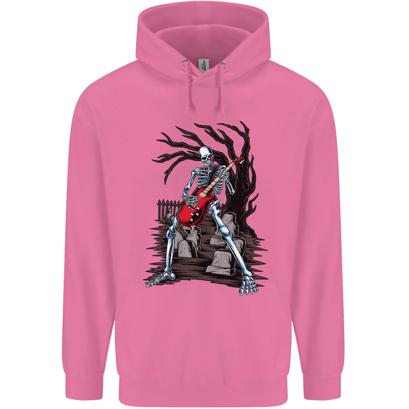 Graveyard Rock Guitar Skull Heavy Metal Mens 80% Cotton Hoodie Azelea