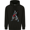 Graveyard Rock Guitar Skull Heavy Metal Mens 80% Cotton Hoodie Black