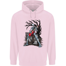 Graveyard Rock Guitar Skull Heavy Metal Mens 80% Cotton Hoodie Light Pink