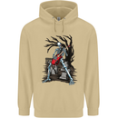 Graveyard Rock Guitar Skull Heavy Metal Mens 80% Cotton Hoodie Sand