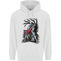 Graveyard Rock Guitar Skull Heavy Metal Mens 80% Cotton Hoodie White