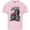 Graveyard Rock Guitar Skull Heavy Metal Mens Cotton T-Shirt Tee Top Light Pink