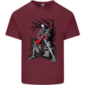 Graveyard Rock Guitar Skull Heavy Metal Mens Cotton T-Shirt Tee Top Maroon