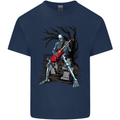 Graveyard Rock Guitar Skull Heavy Metal Mens Cotton T-Shirt Tee Top Navy Blue