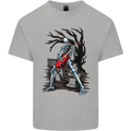 Graveyard Rock Guitar Skull Heavy Metal Mens Cotton T-Shirt Tee Top Sports Grey