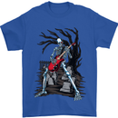 Graveyard Rock Guitar Skull Heavy Metal Mens T-Shirt Cotton Gildan Royal Blue