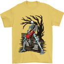 Graveyard Rock Guitar Skull Heavy Metal Mens T-Shirt Cotton Gildan Yellow