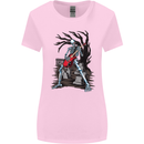 Graveyard Rock Guitar Skull Heavy Metal Womens Wider Cut T-Shirt Light Pink