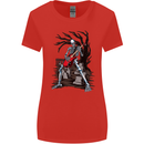 Graveyard Rock Guitar Skull Heavy Metal Womens Wider Cut T-Shirt Red