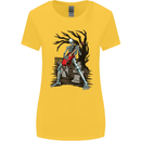 Graveyard Rock Guitar Skull Heavy Metal Womens Wider Cut T-Shirt Yellow