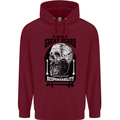 Great Beard Comes Great Responsibility Skull Childrens Kids Hoodie Maroon