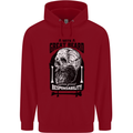 Great Beard Comes Great Responsibility Skull Childrens Kids Hoodie Red