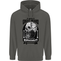 Great Beard Comes Great Responsibility Skull Childrens Kids Hoodie Storm Grey
