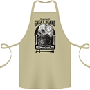 Great Beard Comes Great Responsibility Skull Cotton Apron 100% Organic Khaki