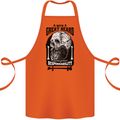 Great Beard Comes Great Responsibility Skull Cotton Apron 100% Organic Orange