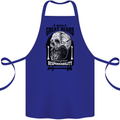 Great Beard Comes Great Responsibility Skull Cotton Apron 100% Organic Royal Blue
