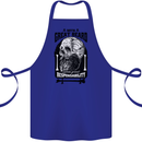Great Beard Comes Great Responsibility Skull Cotton Apron 100% Organic Royal Blue