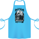 Great Beard Comes Great Responsibility Skull Cotton Apron 100% Organic Turquoise