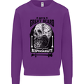 Great Beard Comes Great Responsibility Skull Kids Sweatshirt Jumper Purple