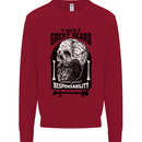 Great Beard Comes Great Responsibility Skull Kids Sweatshirt Jumper Red