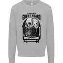 Great Beard Comes Great Responsibility Skull Kids Sweatshirt Jumper Sports Grey