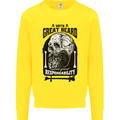 Great Beard Comes Great Responsibility Skull Kids Sweatshirt Jumper Yellow