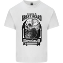 Great Beard Comes Great Responsibility Skull Kids T-Shirt Childrens White
